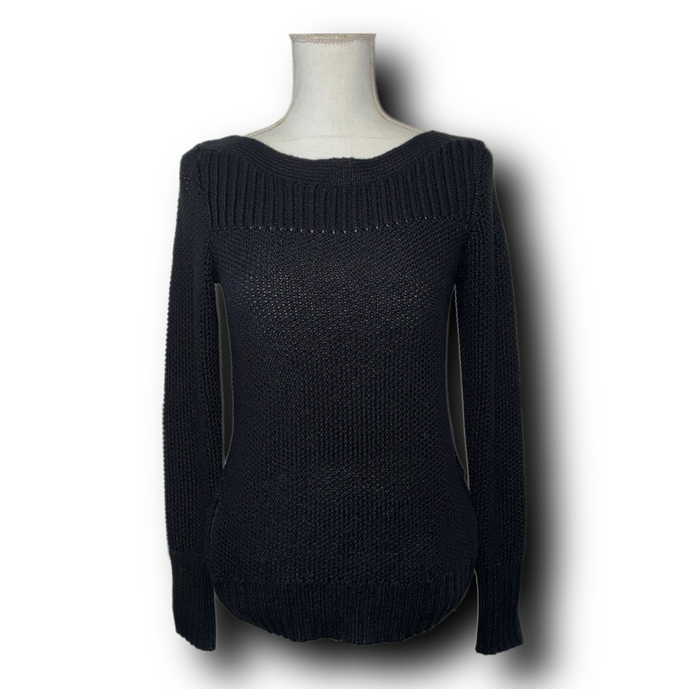 Knitted Black Calvin Klein Sweater with Side Zips Minimalist Fall Basics